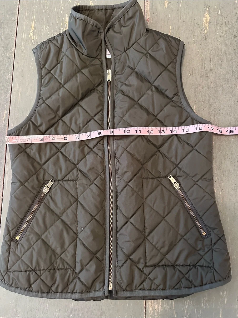 Old Navy Olive Green Quilted Vest